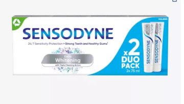 Sensodyne Extra Whitening zobna pasta za beljenje zob 2 x 75 ml
