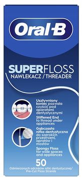 Oral-B Zobna nitka SuperFloss z nitjo, 1 kos.