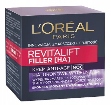 Loreal Revitalift Filler nočna krema proti staranju s hialuronsko kislino 50 ml
