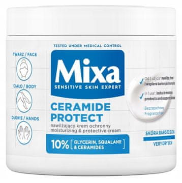 Mixa Ceramide Protect vlažilna zaščitna krema za obraz in telo 400 ml