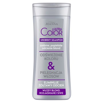 Joanna Ultra Color šampon za lase, ki odpravlja rumenkast odtenek, srebrn