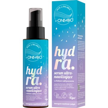 OnlyBio HAIR IN BALANCE Hydra serum za lase, ultra vlažilni, z učinkom