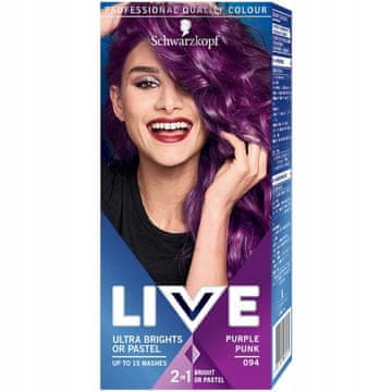Schwarzkopf LIVE Ultra Brights poltrajna barva za lase št. 094 Vijolična