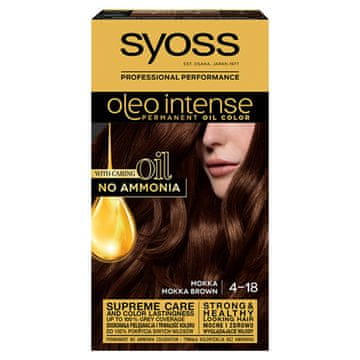 Syoss Oleo Intense barva za lase, trajna, brez amonijaka, št. 4-18 Mocha 1