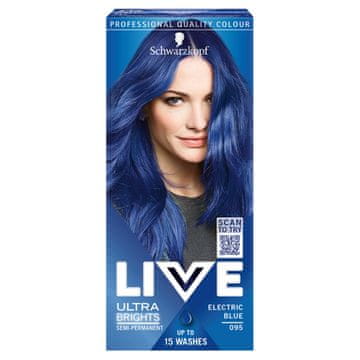 Schwarzkopf LIVE Ultra Brights poltrajna barva za lase, št. 095 Električni
