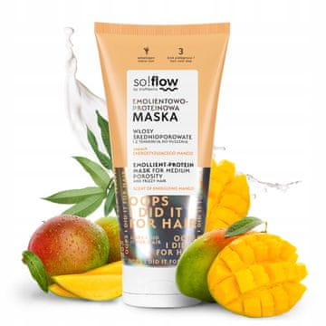 Flo BY VIS PLANTIS maska za lase za srednje porozne lase 200 ml