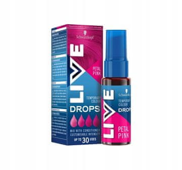 Schwarzkopf LIVE Drops kapljice za lase, pralne, Petal Pink 1 kos.
