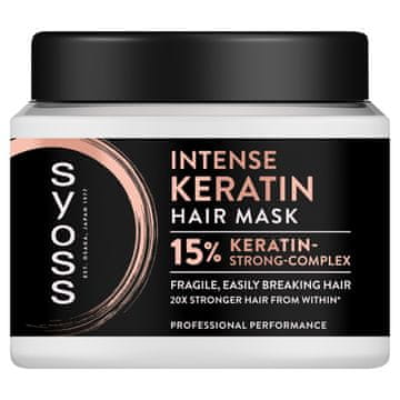 Syoss Intense keratinska maska za občutljive in krhke lase 400 ml