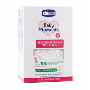 Chicco Baby Moments rižev škrob za kopel 0+ m+ 250 g