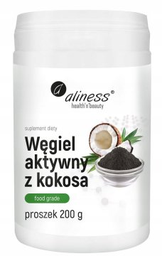 Aliness Prah aktivnega oglja 200 g brez glutena brez sladkorja 1 kos.