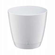 Plastični cvetlični lonček bel 12 cm x 12 x 10,5 cm 1 kos.