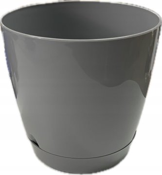 Plastični cvetlični lonček siv 18 cm x 18 x 16,5 cm 1 kos.