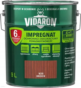 Vidaron V25 impregnacija za les oreh 9 l 1 kos.