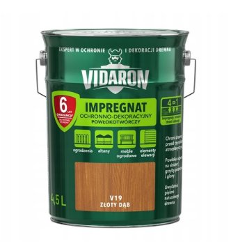 Vidaron V19 impregnacija lesa zlati hrast 4,5 l 1 kos.