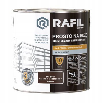 Osnovni emajl 2,5 l direktno na rjo ČOKOLADNO RJAVA RAL8017 polmat - R 1 kos.