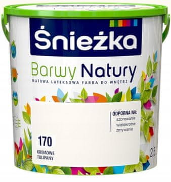 Śnieżka lateks stenska barva 2,5 l 170 Cream Tulipani mat 1 kos.