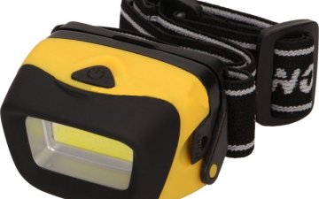 Orno Naglavna svetilka LED COB 3W 170lm z premično glavo, na baterije 1 kos.