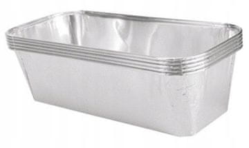 Ravi aluminijasti kalupi srebrni 1500 ml 5 kosov