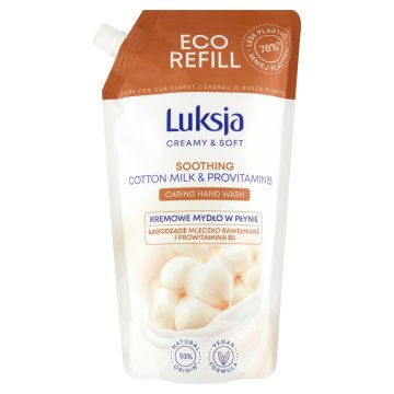 Luksja kremasto in mehko tekoče milo z bombažem in provitaminom B5 900 ml 1 kos.