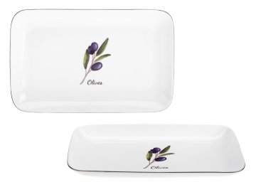 Ravi Pladenj 20 cm Olive iz porcelana 1 kos.