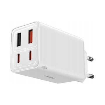 BASEUS Univerzalni stenski polnilnik GaN6 Pro 2x USB-C + 2x USB 65W 1 kos.