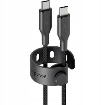 PanzerGlass USB Type-C - USB Type-C kabel 2 m črne barve 1 kos.