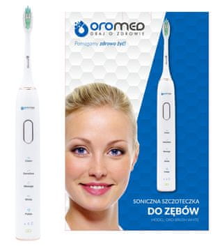Oromed ORO-BRUSH sonična zobna ščetka bela 1 kos.