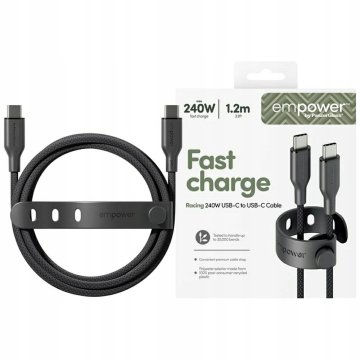 Panzerglass USB Type-C - USB Type-C kabel 1,2 m črne barve 1 kos.