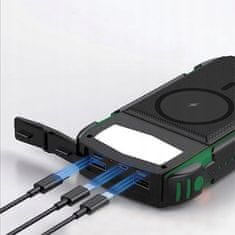 4smarts Solarna prenosna baterija 20000mAh TitanPack Rugged UltiMag zelena 1 kos.
