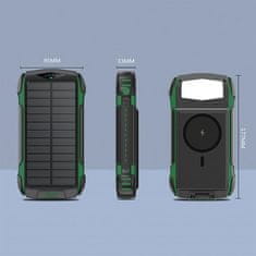 4smarts Solarna prenosna baterija 20000mAh TitanPack Rugged UltiMag zelena 1 kos.