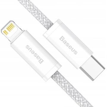 BASEUS Kabel USB Type-C - Apple Lightning, 2 m, bel, 1 kos.