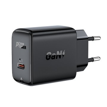 AceFast Stenski polnilnik GaN USB-C QC 3.0 PD 30W, 1 kos.