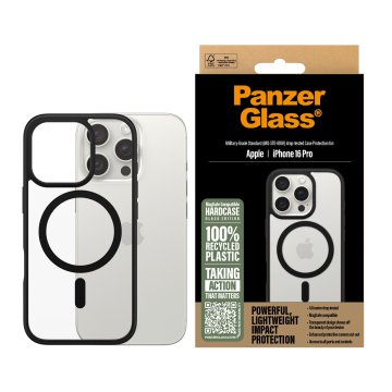 PanzerGlass Zaščitno steklo za Apple iPhone 16 Pro črne barve, 1 kos.