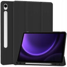 Bizon Glass Ovitek za Galaxy Tab S10 Lite/S9/S9 FE, črn, 1 kos.