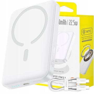 BASEUS HITRA POWER BANK INDUKTIVNO POLNJENJE 10000MAH PD 22,5W USB 1 kos.