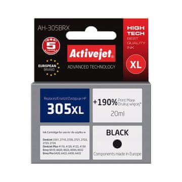 ActiveJet Črnilo črne barve za HP 305 XL AH-305BRX 20 ml DeskJet 2700 2710 1 kos.