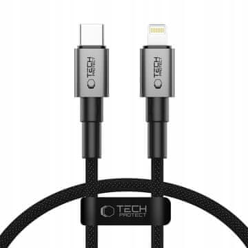 Tech-protect Kabel USB Type-C - Apple Lightning 0,25 m sive barve, 1 kos.