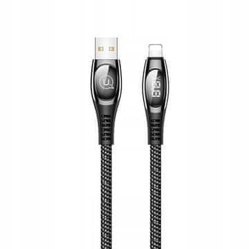 USAMS Kabel USB - Apple Lightning 1,2 m črne barve, 1 kos.