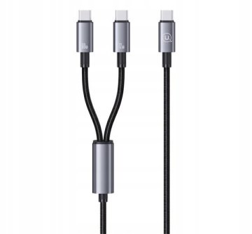 USAMS USB Type-C - USB Type-C kabel 1 m črne barve 1 kos.
