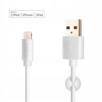 FIXED Fiksni kabel USB - Apple Lightning 2 m bel 1 kos.