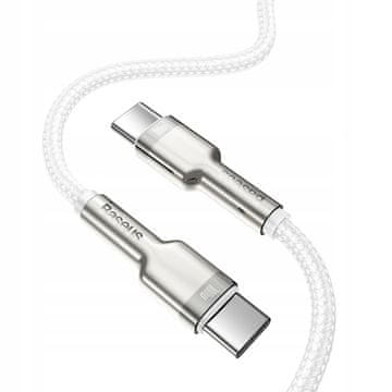 BASEUS Cafule Metal PD USB-C - USB-C kabel 1,0 m bel 100W 1 kos.