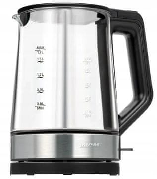 MPM Grelnik vode MCZ-125 Inox+steklo 1 kos.