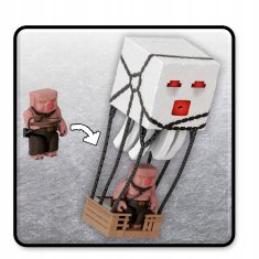 105 Mattel Minecraft Blast Attack Ghast Figura Luči Zvok Izstrelek Pi 1 kos.