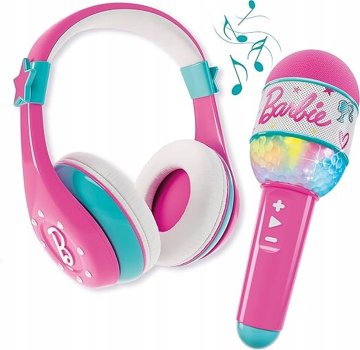 Lisciani Barbie glasbeni mikrofon in Bluetooth slušalke z lučko in zvokom Liscia 1 kos.