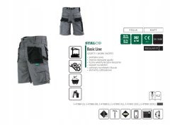 STALCO Kratke delovne hlače Basic Line, velikost 3XL, 1 kos.