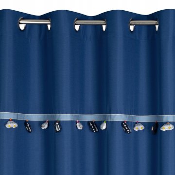 Eurofirany Zavesa 140x250 Avto 2 kosa modra 1 kos.