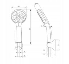 Deante Neo Pure nadometni točkovni tuš set 1 kos.