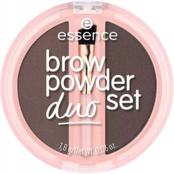 Essence Komplet za oblikovanje obrvi Brow Powder Duo, št. 03 Dark 1 kos.