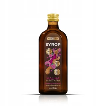 malinov sirup z inulinom in medom 250 ml