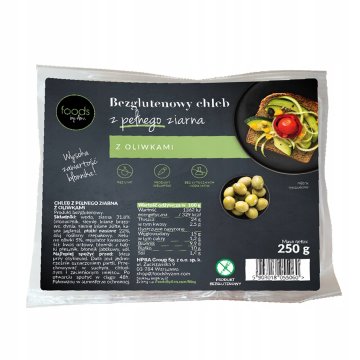 Polnozrnati kruh Foods by Ann z olivami, brez glutena 250 g
